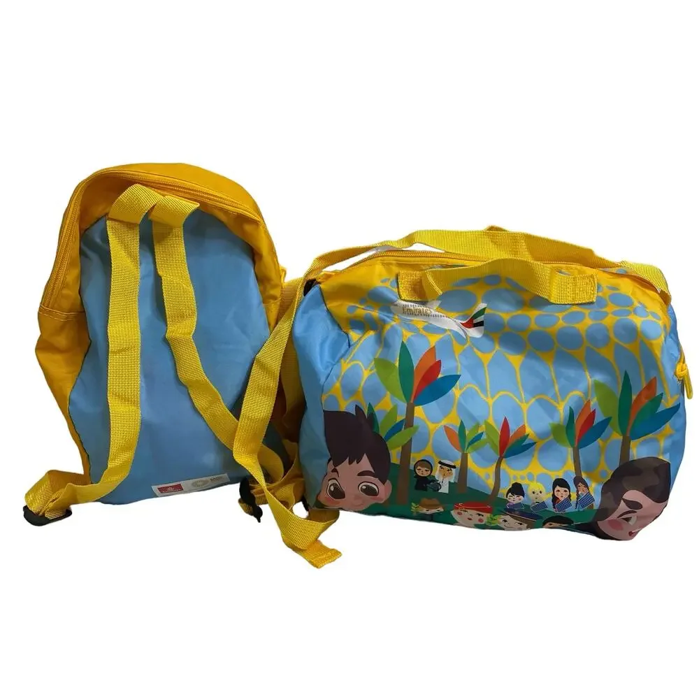 EMIRATES Airline Expo 2020 Dubai Kids Travel Set - Backpack and Small Duffel Bag